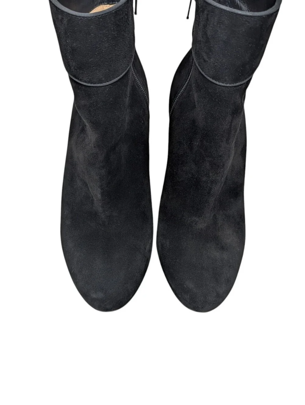 Christian Louboutin Black Velour Suede Moulamax 85 Heeled Boot Size EU 40